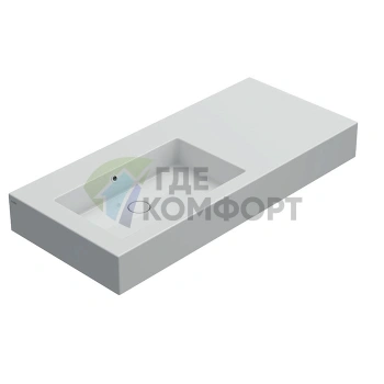 Раковина Globo Incantho накладная 116х51 чаша слева с намеченным отверстием цвет белый