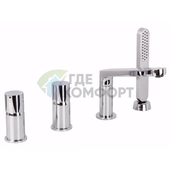 Смеситель для ванны FIMA Carlo Frattini Nomos go с изливом и душевым комплектом, хром (F4174CR) - фото 1