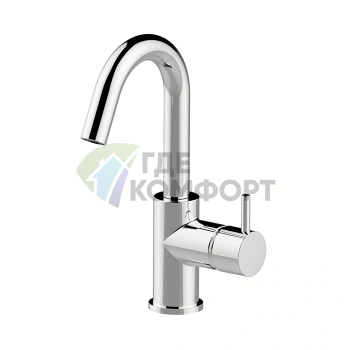 Однорычажный смеситель для раковины CISAL Less New с одним отверстием без донного клапана, хром (LN00048521) - фото 1