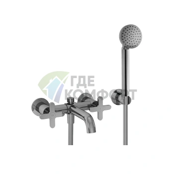 Смеситель для ванны Fantini Icona Classic с ручным душем, настенный, хром (53 02 R015) - фото 1