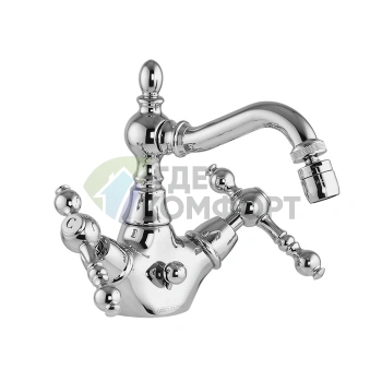 Смеситель для биде FIMA Carlo Frattini Epoque с вращающимся изливом и донным клапаном, хром (F5062CR) - фото 1