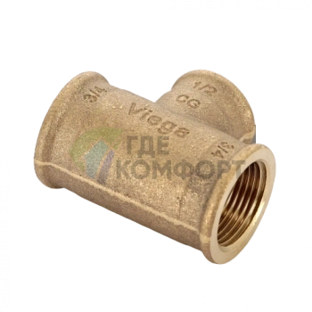 Тройник переходной с внутренней резьбой 3/4x1/2x3/4 Viega - фото 2