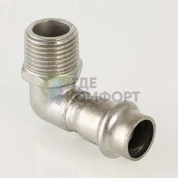 Пресс-угольник с наружной резьбой 22 мм х 1/2 из нержавеющей стали VTi.953.I.0022041 VALTEC (ВАЛТЕК) - фото 2