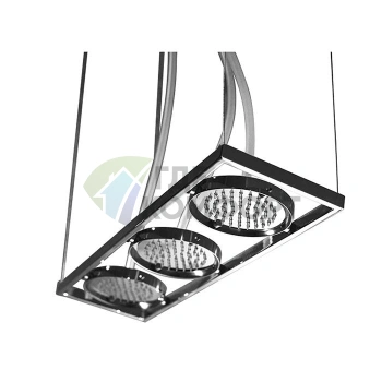 Верхний душ FIMA Carlo Frattini Wellness Nu потолочный 600х180 мм, 3 регулируемых душа, нержавеющая сталь хром (F2860CR) - фото 1