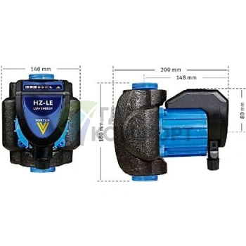 Циркуляционный насос Vortex HZ-LE 401-DN25 - фото 4