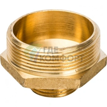 Ниппель STOUT НН переходной 2 х 1 латунный - фото 3