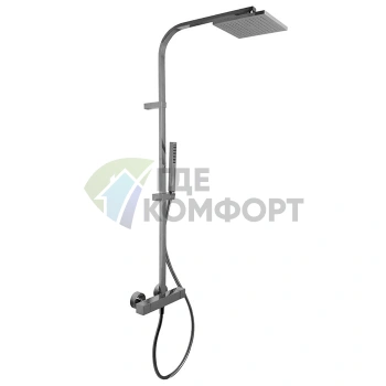 Термостатический смеситель для душа FIMA Carlo Frattini Wellness с душевой стойкой и верхним душем (F4265/Q305CR) - фото 1