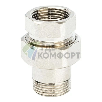 Разъемное соединение STOUT американка ВН с резиновым уплотнением 3/4 никелированное - фото 1