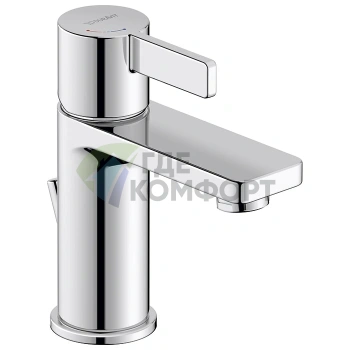 Смеситель для раковины Duravit D-Neo с донным клапаном и EcoStart, хром (DE1011001010) - фото 1