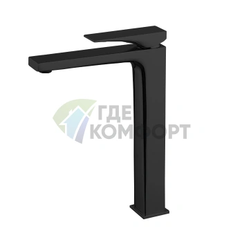 Смеситель для раковины FIMA Carlo Frattini Zeta чёрный матовый, 288 мм, донный клапан click-clack (F3961/HNNS) - фото 1