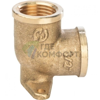 Угольник STOUT с креплением внутренняя резьба латунный ВР 1/2 - фото 3