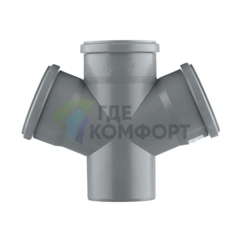 Крестовина канализационная HTDA 110х110х110 67° одноплоскостная Ostendorf - фото 1