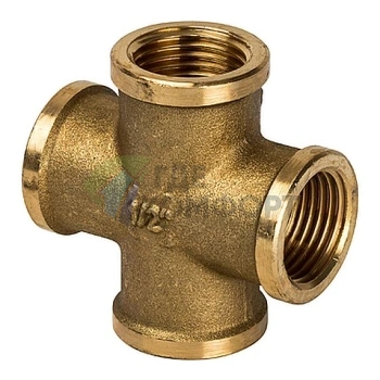 Крестовина STOUT ВВ 1/2 внутренняя резьба латунная - фото 1