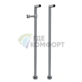 Комплект для монтажа напольного смесителя с держателем для душа FIMA | Carlo Frattini Wellness, хром (F2127CR) - фото 1