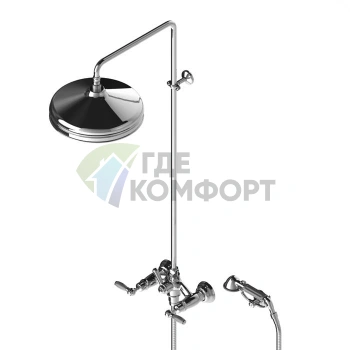 Stella Italica Leve 3284/33-300: Душевой комплект с верхним и ручным душем, хром (IL 02513 CR00) - фото 1