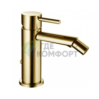 Смеситель для биде Bossini Oki золотой с заглушкой на одно отверстие (Z005401.021) - фото 1