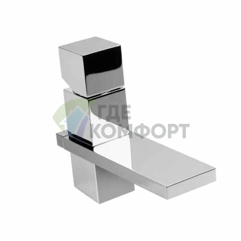 Смеситель для раковины Bossini Cube на одно отверстие с заглушкой 1 1/4, хром (Z004301.030) - фото 1