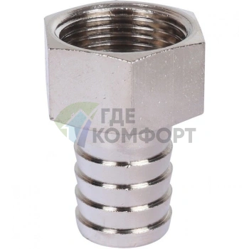 Штуцер ВР 3/4x20, никелированный Stout - фото 1