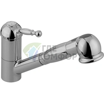 Кухонный смеситель CISAL Arcana Royal с выдвижным изливом, хром (AY00257021) - фото 1