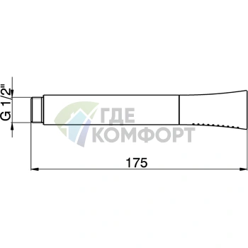 Душевая лейка CISAL Cherie хром (DS01420021) - фото 2