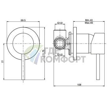 Смеситель для душа встроенный FIMA|Carlo Frattini Spillo Steel в полной комплектации (нержавеющая сталь) (F3073INOX) - фото 2