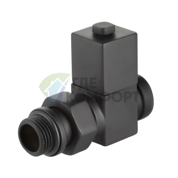 Набор дизайн-вентилей Royal Thermo CUBE 1/2 черный, RTE 56.0006, НС-1422575 - фото 3