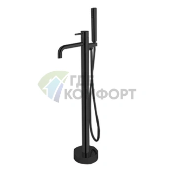 Напольный смеситель для ванны FIMA Carlo Frattini SO с душевым комплектом, черный матовый (F3184/4NS) - фото 1