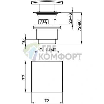 Стильный донный клапан CISAL в элегантном золотом исполнении (ZA00162224) - фото 2