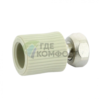 Переходник с накидной гайкой и вварным латунным патрубком PPR 20х1/2 FV-Plast - фото 3