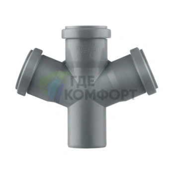 Крестовина канализационная HTDA 50х50х50 67° одноплоскостная Ostendorf - фото 2