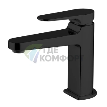 Смеситель для раковины FIMA Carlo Frattini Next с длинной ручкой и донным клапаном click-clack, матовый черный (F3941NNS) - фото 1