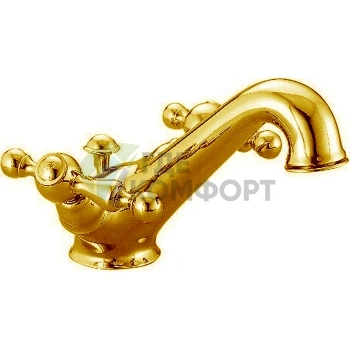 Смеситель для раковины CISAL Arcana America с донным клапаном, золото (AA00051024) - фото 1