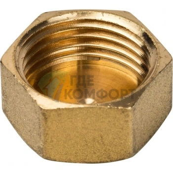 Заглушка STOUT ВР 1 1/2 внутренняя резьба латунная - фото 3