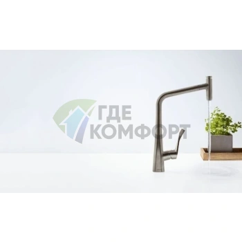 Смеситель для кухни Hansgrohe Metris Select 14884800: стиль и надежность - фото 2