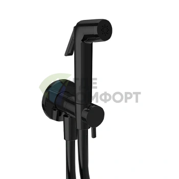 Гигиенический комплект Almar с подключением к холодной воде, черный матовый (E136003.MB) - фото 1