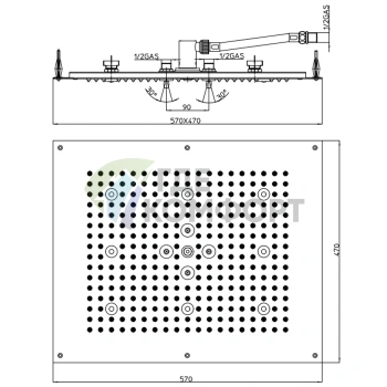 Верхний душ BOSSINI Dream с LED-подсветкой и хромотерапией (H38661.030) - фото 2