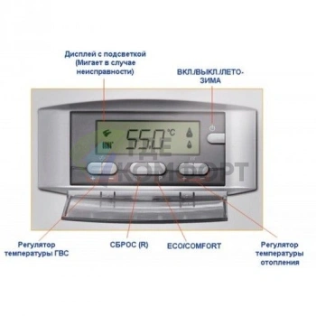 Газовый двухконтурный настенный котел с встроенным бойлером Baxi Nuvola-3 B40 280 Fi (10-4-28 кВт) /турбо - фото 3