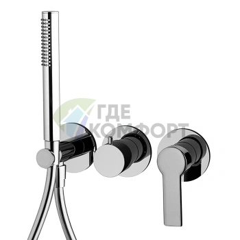 Смеситель для душа Fima Carlo Frattini встраиваемый с ручным душем, хром (F3149X8CR) - фото 1