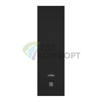 Настенная сенсорная панель GESSI BINARIO с термостатическим смесителем, закаленное стекло, ручки Mirror Steel, черный (61217#238) - фото 1