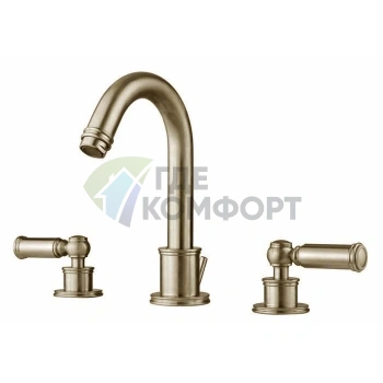 Смеситель для раковины Bossini Liberty на 3 отверстия с поворотным изливом (Z001302.094) - фото 1