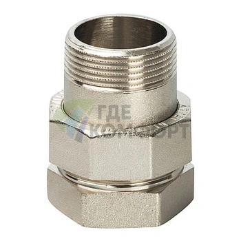 Разъемное соединение STOUT американка ВН с резиновым уплотнением 1 1/2 никелированное - фото 2