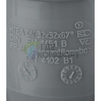 Тройник канализационный HTEA 32х32/67° Ostendorf - фото 3