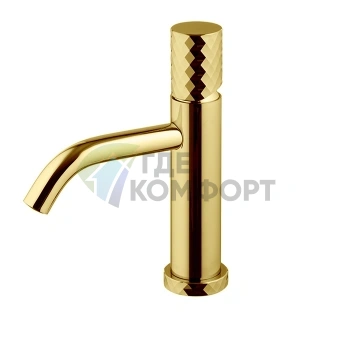Смеситель для раковины FIMA Carlo Frattini SPILLO TECH с донным клапаном, золото (F3031XSXOR) - фото 1