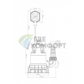 Погружной фекальный насос Джилекс ФЕКАЛЬНИК 115/5 (Dzhileks) - фото 2