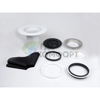 Надставной элемент HL350.1 с обжимным фланцем и дренажным кольцом - фото 1