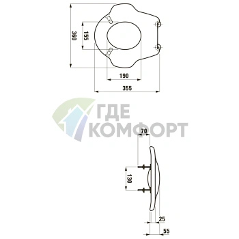 Детское сиденье для унитаза LAUFEN Florakids белое в комплекте с унитазом (8.9103.2.300.000.1) - фото 2
