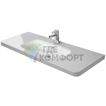 Раковина Duravit DuraStyle для мебели с тремя отверстиями под смеситель 1200x480 мм, белая (2320120030) - фото 1