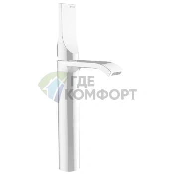 Смеситель для раковины BOSSINI APICE однорычажный, с донным клапаном, матовый белый (E89602.045) - фото 1