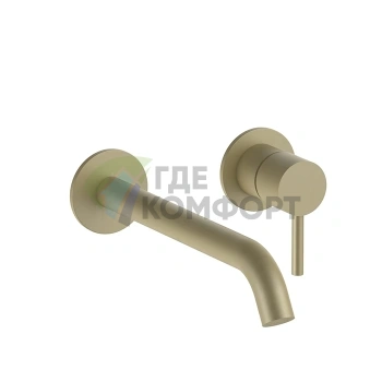 Смеситель для раковины Fantini Nostromo встраиваемый Matt British Gold (50 P6 E811B) - фото 1