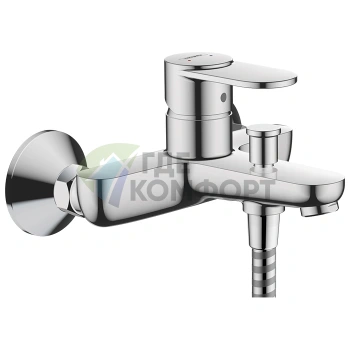 Смеситель для ванны Hansgrohe Vernis S настенный с душем и изливом 171 мм в хроме (71470000) - фото 1